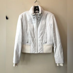Elie Tahari - White Leather Jacket - MP